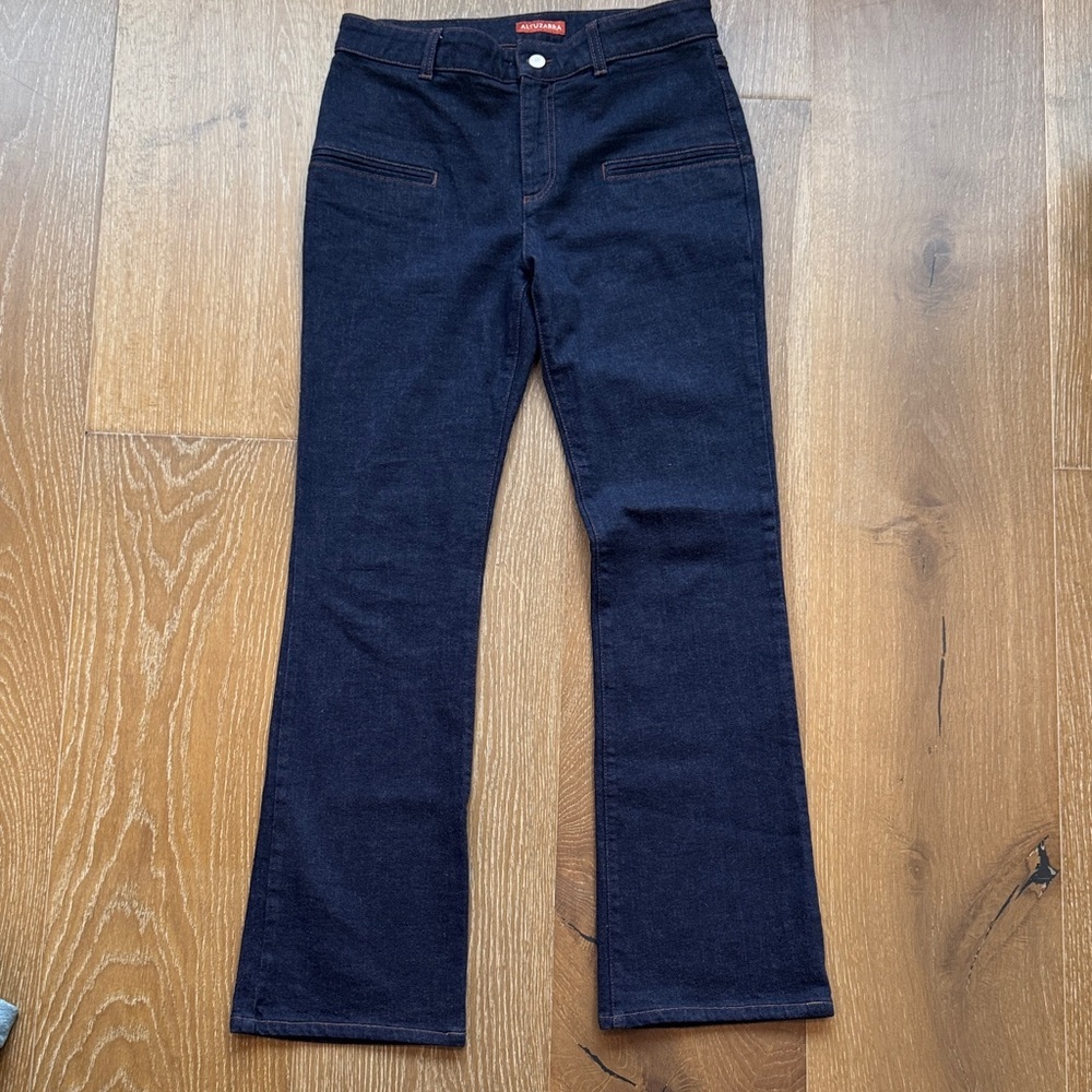 Altuzarra Dark Wash Wide Leg Jeans High Rise Designer Denim Size 28 - Picture 4 of 4